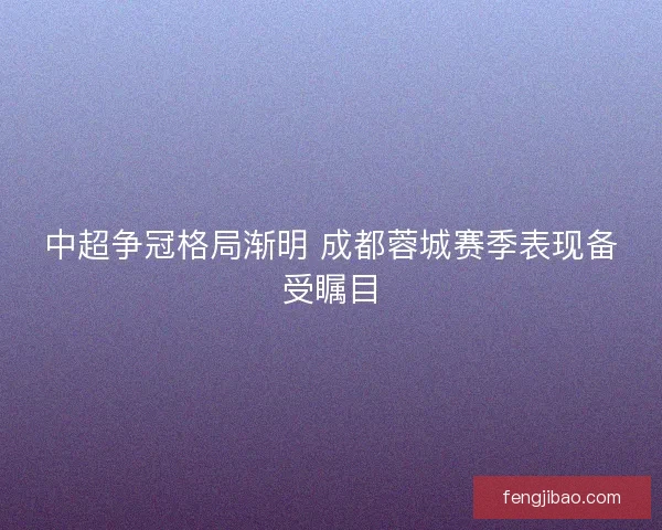 中超争冠格局渐明 成都蓉城赛季表现备受瞩目